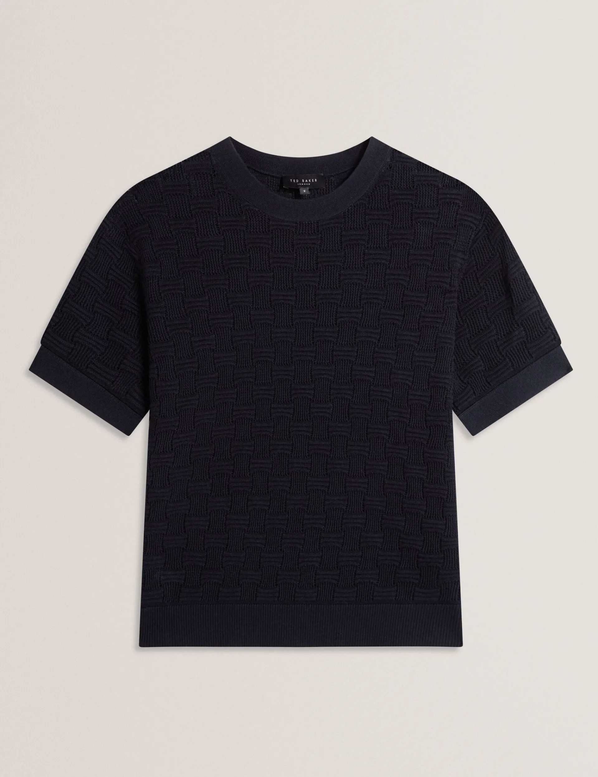 New Lobster Limited Oberteile & Blusen|Pullover & Strickjacken<Kurzarm-Top aus strukturiertem Strickmaterial aus Seidenmischgewebe