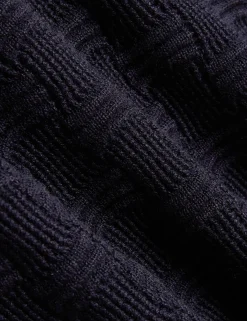 New Lobster Limited Oberteile & Blusen|Pullover & Strickjacken<Kurzarm-Top aus strukturiertem Strickmaterial aus Seidenmischgewebe