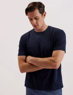 New Lobster Limited Der Weihnachtsladen|Breezy Blues Bearbeiten<Kurzarm-T-Shirt aus Baumwolle mit lockerer Passform