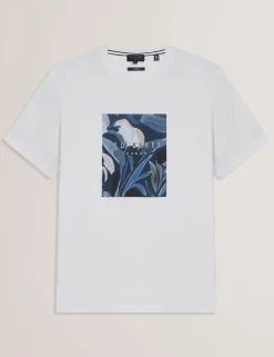 New Lobster Limited Der Weihnachtsladen|Breezy Blues Bearbeiten<Kurzarm-T-Shirt mit Box-Print und Grafik