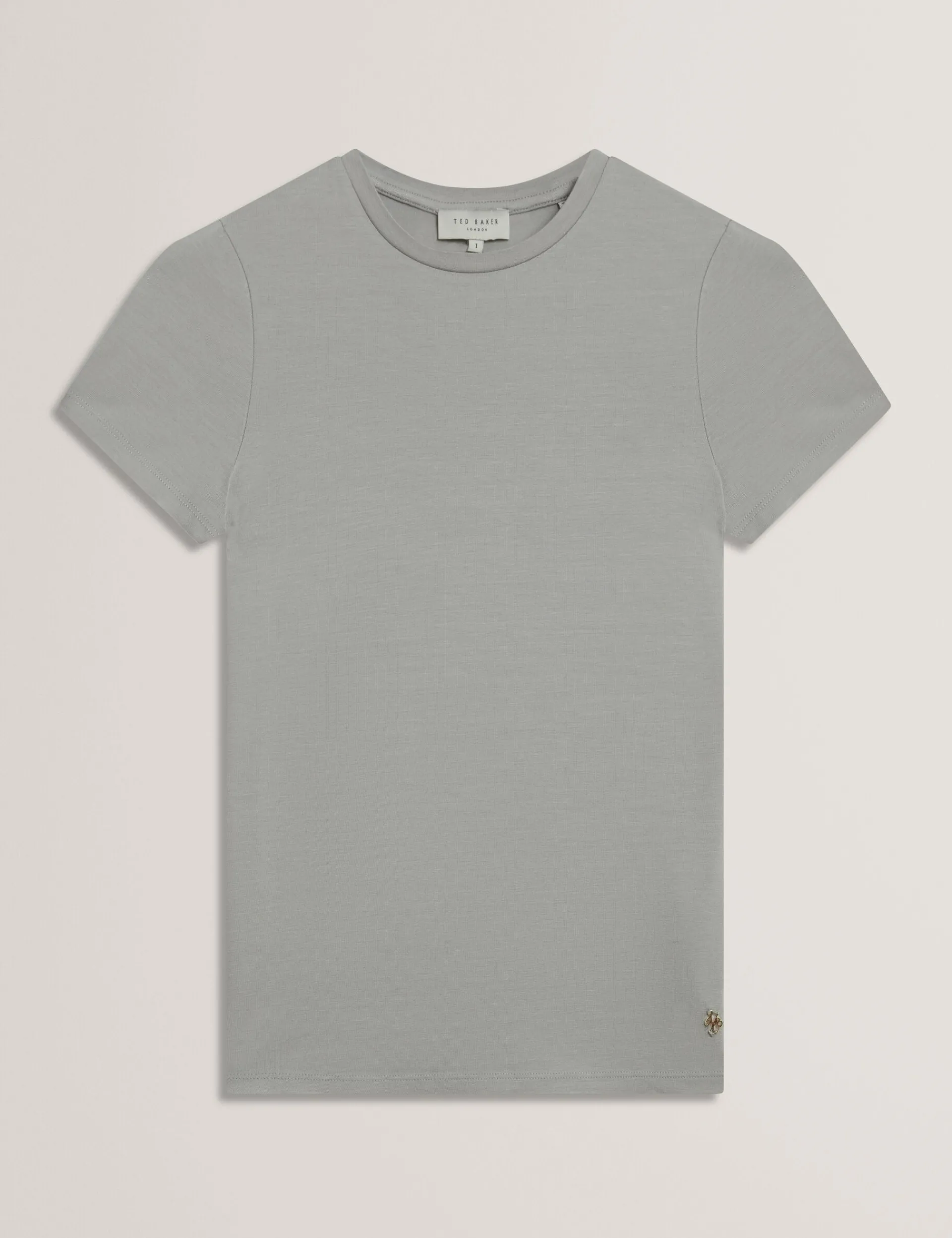 New Lobster Limited Oberteile & Blusen|Luftiger Blues Bearbeiten<Kurzarm-T-Shirt mit weichem Griff und figurbetonter Passform