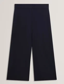 New Lobster Limited Hosen & Shorts|Luftiger Blues Bearbeiten<Kurze Culottes mit Stretchbund und weitem Bein