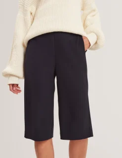 New Lobster Limited Hosen & Shorts|Luftiger Blues Bearbeiten<Kurze Culottes mit Stretchbund und weitem Bein