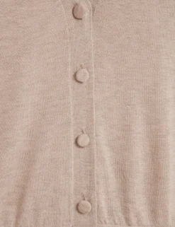 New Lobster Limited Oberteile & Blusen|Pullover & Strickjacken<Kurzärmelige Strickjacke aus Merinowolle