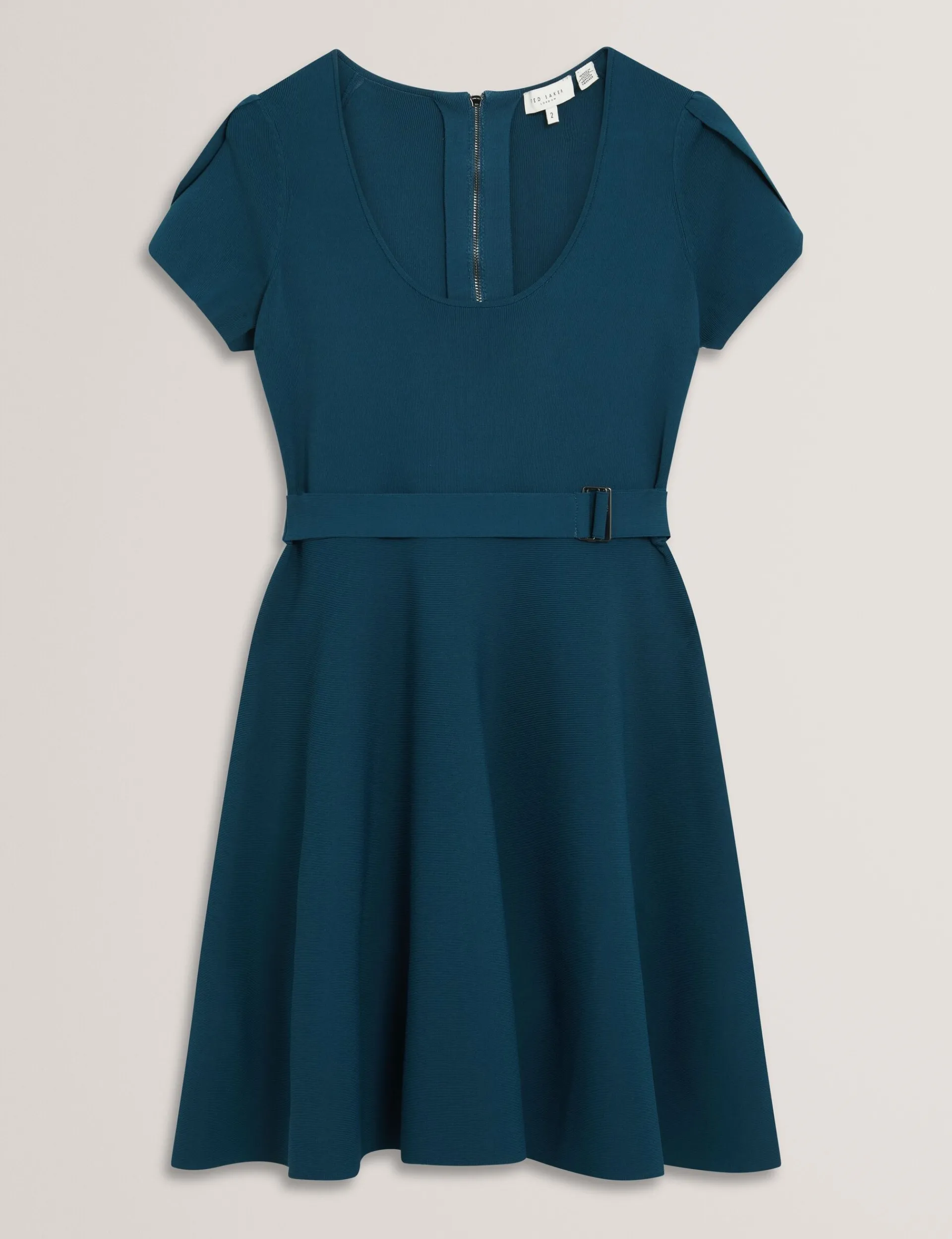 New Lobster Limited Arbeitskleidung|Luftiger Blues Bearbeiten<Kurzärmliges Strick-Minikleid