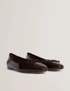 New Lobster Limited Intelligente Schuhe|Golden Hour<Lackleder-Ballerinas mit Schleife