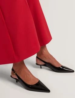 New Lobster Limited Absätze|Golden Hour<Lackleder-Slingback-Kitten-Heel-Schuhe