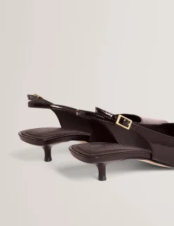 New Lobster Limited Absätze|Golden Hour<Lackleder-Slingback-Kitten-Heel-Schuhe