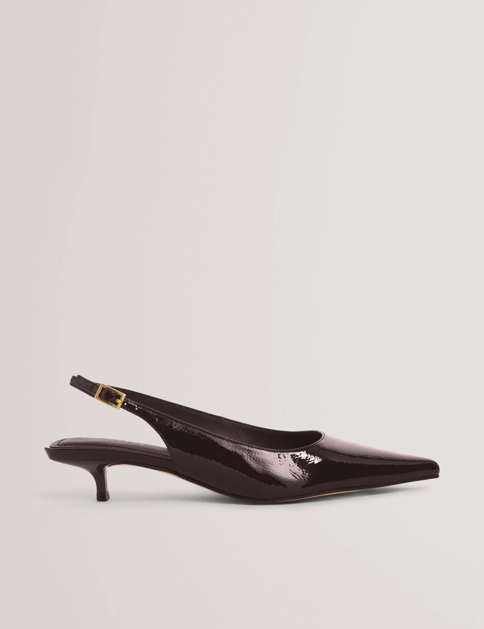 New Lobster Limited Absätze|Golden Hour<Lackleder-Slingback-Kitten-Heel-Schuhe