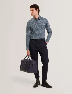 New Lobster Limited Breezy Blues Bearbeiten|Shirts<Langarmhemd aus Baumwolle mit verschwommenem Karomuster