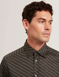 New Lobster Limited Shirts|Festliche Kleidung<Langarmhemd aus Baumwolle mit Dash-Print