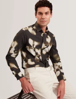 Herren New Lobster Limited Luxusgeschenke Für Herren|Shirts<Langarmhemd mit fotografischem Blumenmuster