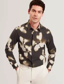 Herren New Lobster Limited Luxusgeschenke Für Herren|Shirts<Langarmhemd mit fotografischem Blumenmuster