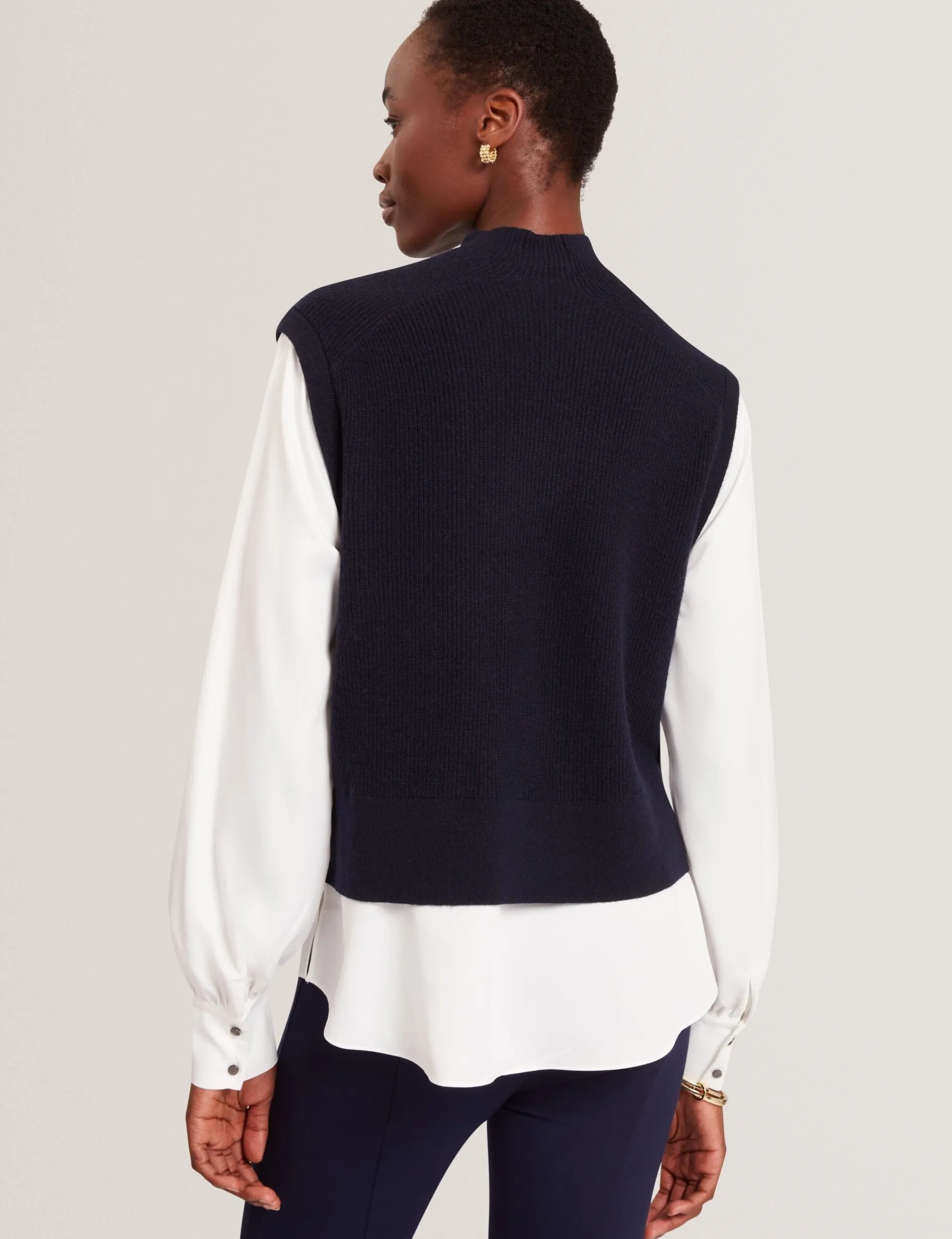 New Lobster Limited Oberteile & Blusen|Pullover & Strickjacken<Langarmhemd mit Strickweste