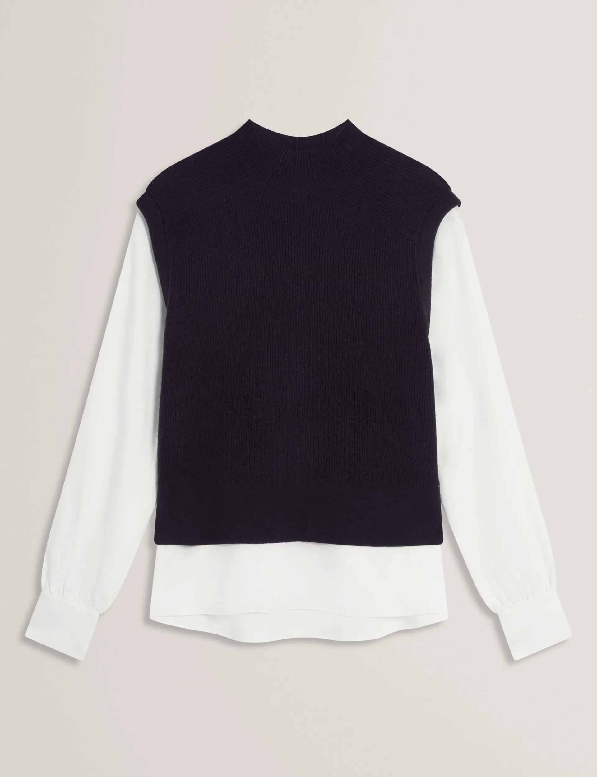 New Lobster Limited Oberteile & Blusen|Pullover & Strickjacken<Langarmhemd mit Strickweste