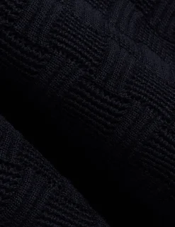 Herren New Lobster Limited Luxusgeschenke Für Herren|Pullover & Strickwaren<Langarm-Polohemd aus Seidenmischung mit Korbstruktur