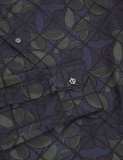 New Lobster Limited Breezy Blues Bearbeiten|Shirts<Langarmshirt mit Buntglas-Print