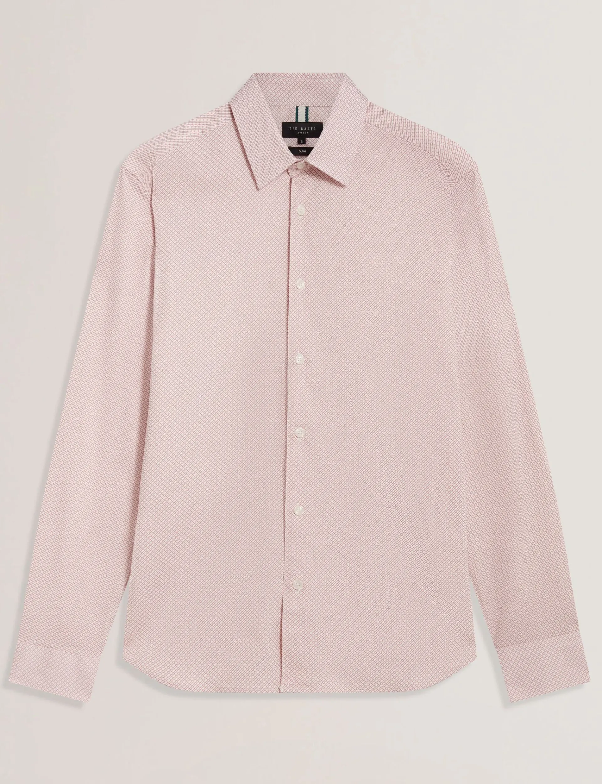 New Lobster Limited Breezy Blues Bearbeiten|Shirts<Langarm-Slim-Fit-Shirt mit Mikro-Geo-Print