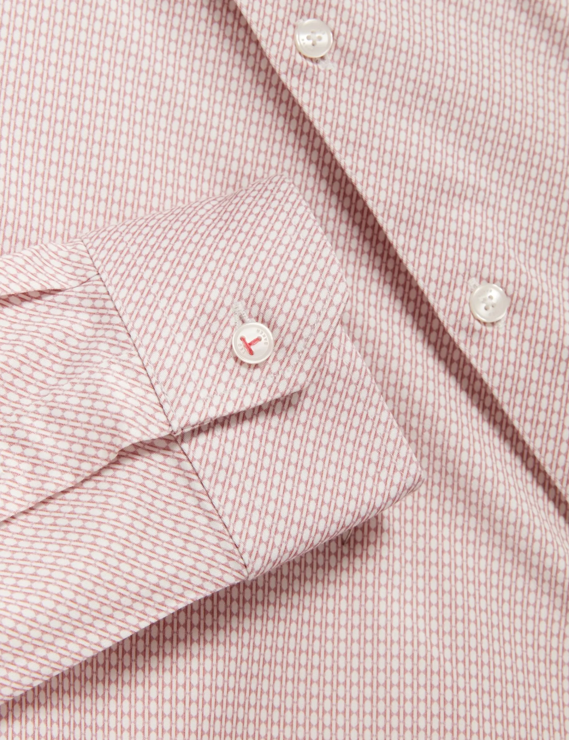 New Lobster Limited Breezy Blues Bearbeiten|Shirts<Langarm-Slim-Fit-Shirt mit Mikro-Geo-Print