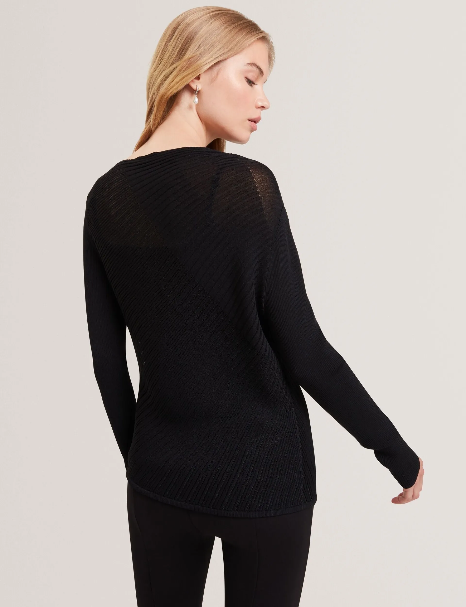 New Lobster Limited Oberteile & Blusen|Pullover & Strickjacken<Langarm-Strickoberteil mit transparenten Details