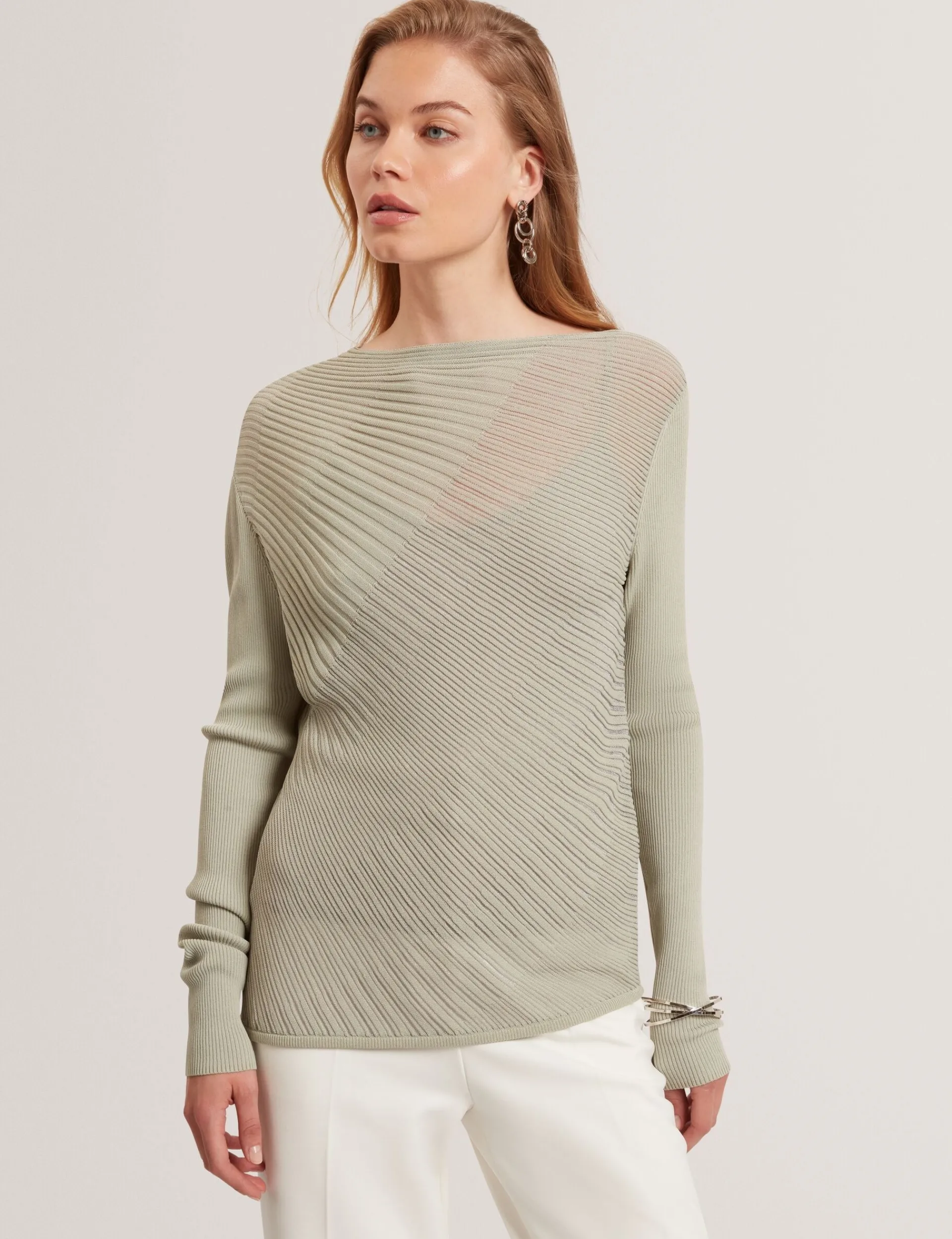 New Lobster Limited Oberteile & Blusen|Pullover & Strickjacken<Langarm-Strickoberteil mit transparenten Details