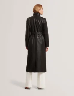 Damen New Lobster Limited Luxusgeschenke Für Damen|Mäntel Und Jacken<Langer Wickelmantel aus Leder mit Gürtel