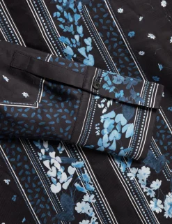 New Lobster Limited Anzüge & Zweiteiler|Oberteile & Blusen<Langes, lässig geschnittenes Hemd mit floralem Schalprint