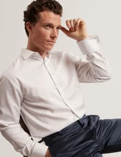New Lobster Limited Shirts|Arbeitskleidung<Langärmeliges Hemd aus feiner Nadelstreifen-Baumwolle