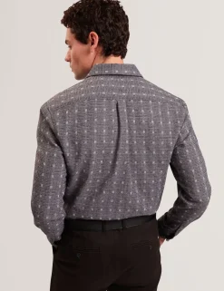 New Lobster Limited Shirts|Festliche Kleidung<Langärmliges Hemd mit Jacquard-Karomuster