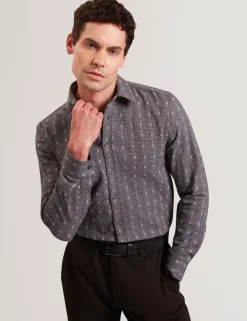 New Lobster Limited Shirts|Festliche Kleidung<Langärmliges Hemd mit Jacquard-Karomuster