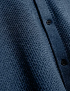 New Lobster Limited Breezy Blues Bearbeiten|Oberteile & T-Shirts<Langärmliges, strukturiertes Poloshirt mit Knopfleiste