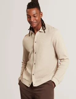 New Lobster Limited Breezy Blues Bearbeiten|Oberteile & T-Shirts<Langärmliges, strukturiertes Poloshirt mit Knopfleiste