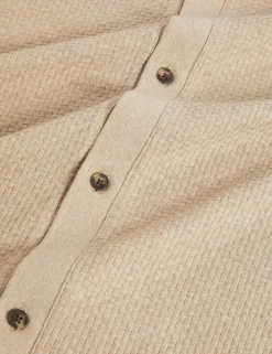 New Lobster Limited Breezy Blues Bearbeiten|Oberteile & T-Shirts<Langärmliges, strukturiertes Poloshirt mit Knopfleiste
