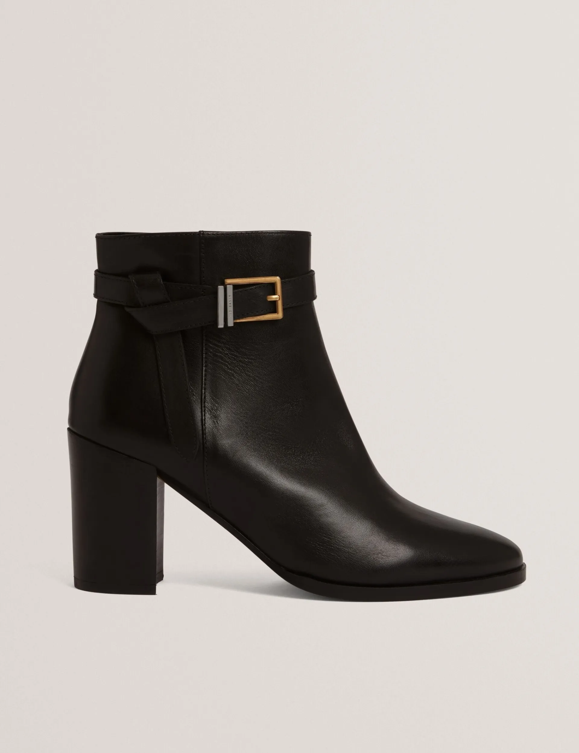 New Lobster Limited Stiefel|Arbeitskleidung<Leder-Ankle-Boots mit Gürtelbesatz und Absatz