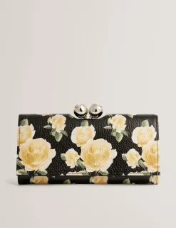 New Lobster Limited Geldbörsen & Kartenetuis|Neue Frühlingsblumen<Ledergeldbörse mit Rosenmuster und Knebelverschluss