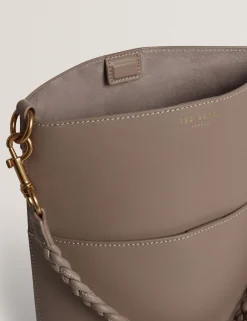 Damen New Lobster Limited Luxusgeschenke Für Damen<Längliche Leder-Beuteltasche mit geflochtenem Henkel