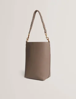 Damen New Lobster Limited Luxusgeschenke Für Damen<Längliche Leder-Beuteltasche mit geflochtenem Henkel