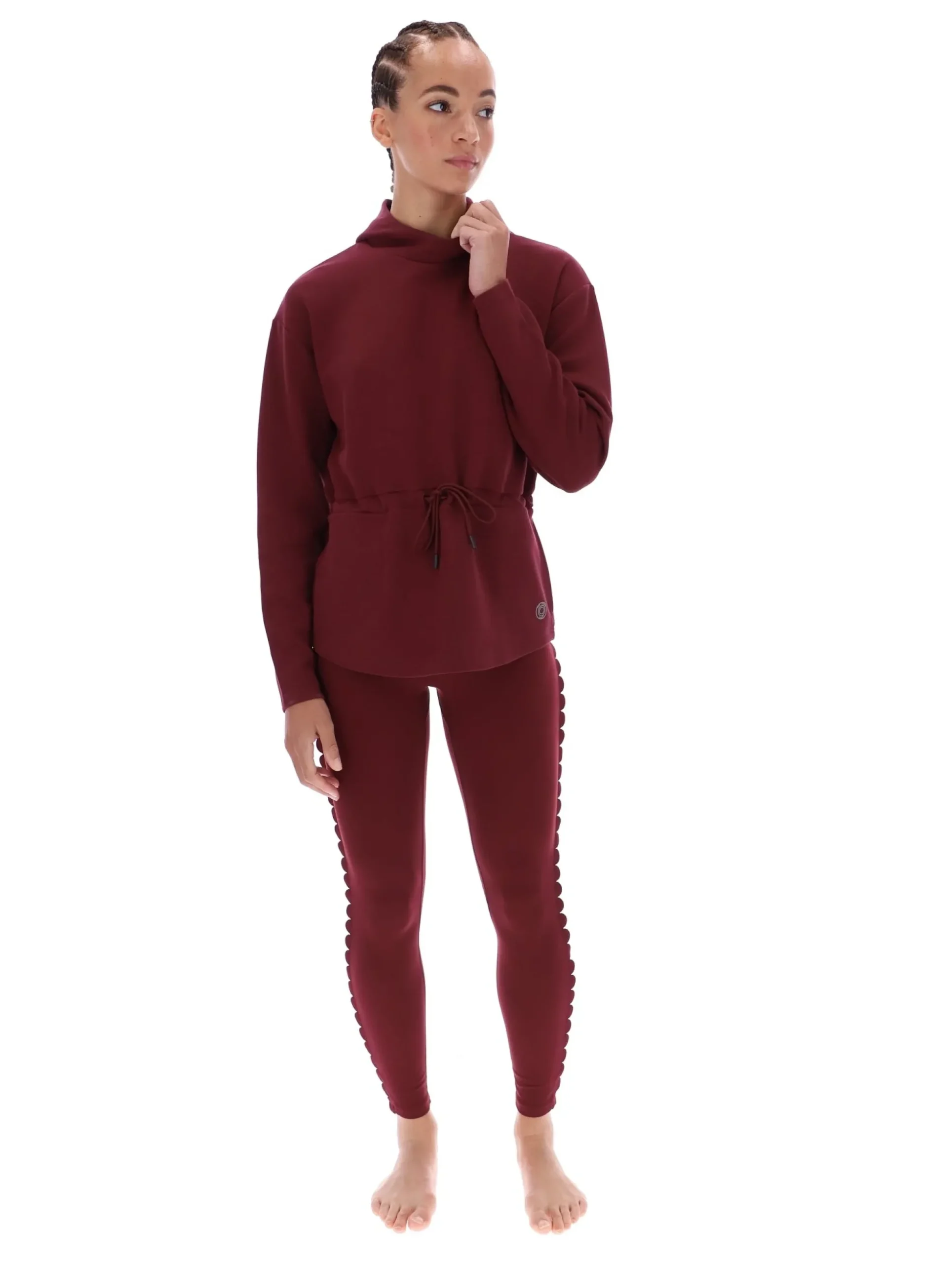 Licensee Batra Group Sportbekleidung<Longline-Sport-Hoodie mit Kordelzug in der Taille