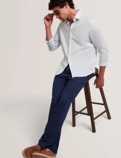New Lobster Limited Breezy Blues Bearbeiten|Hosen & Chinos<Lässige Hose aus Leinenmischgewebe mit Gummizug