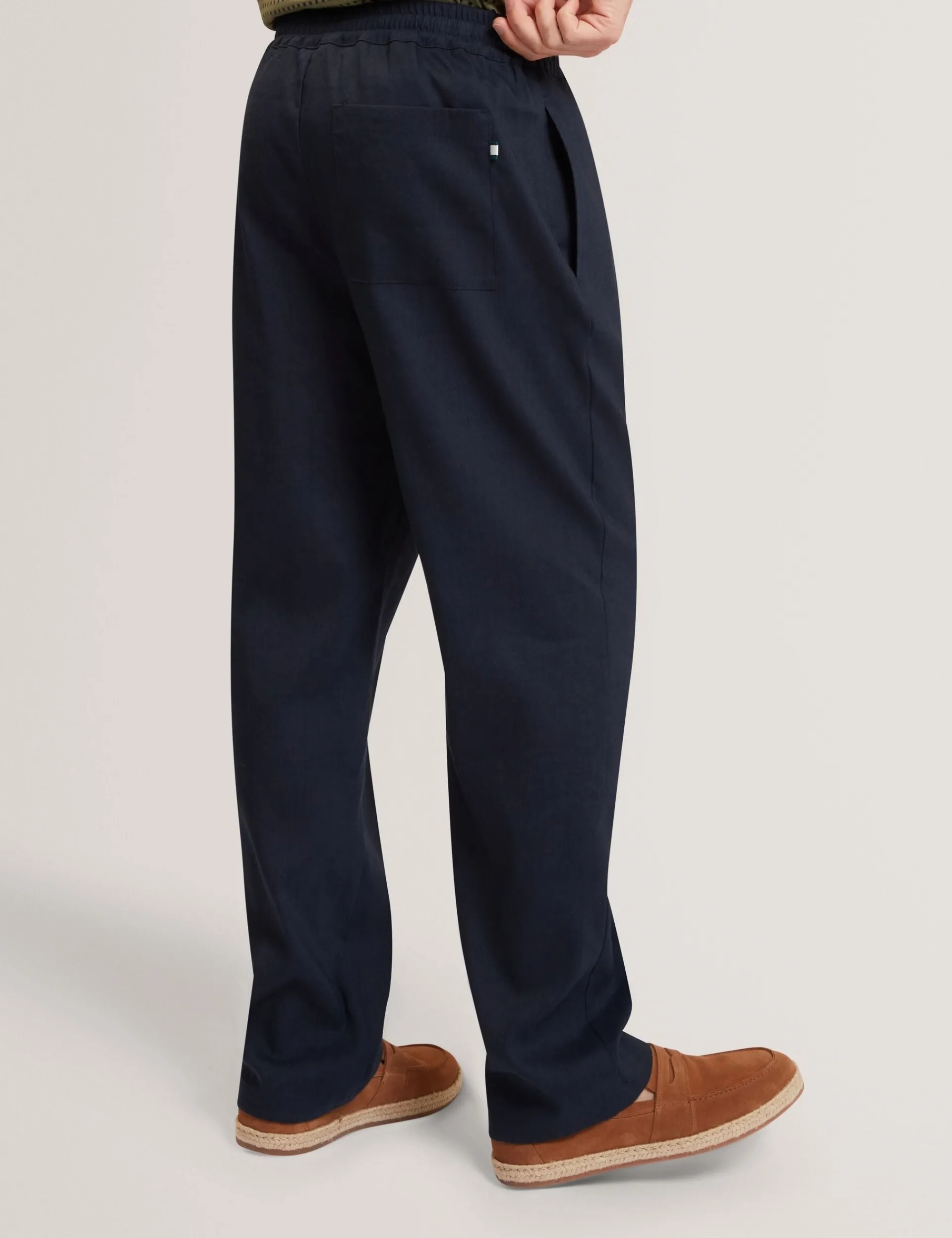 New Lobster Limited Breezy Blues Bearbeiten|Hosen & Chinos<Lässige Hose aus Leinenmischgewebe mit Gummizug