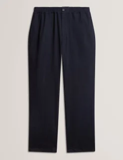 New Lobster Limited Breezy Blues Bearbeiten|Hosen & Chinos<Lässige Hose aus Leinenmischgewebe mit Gummizug