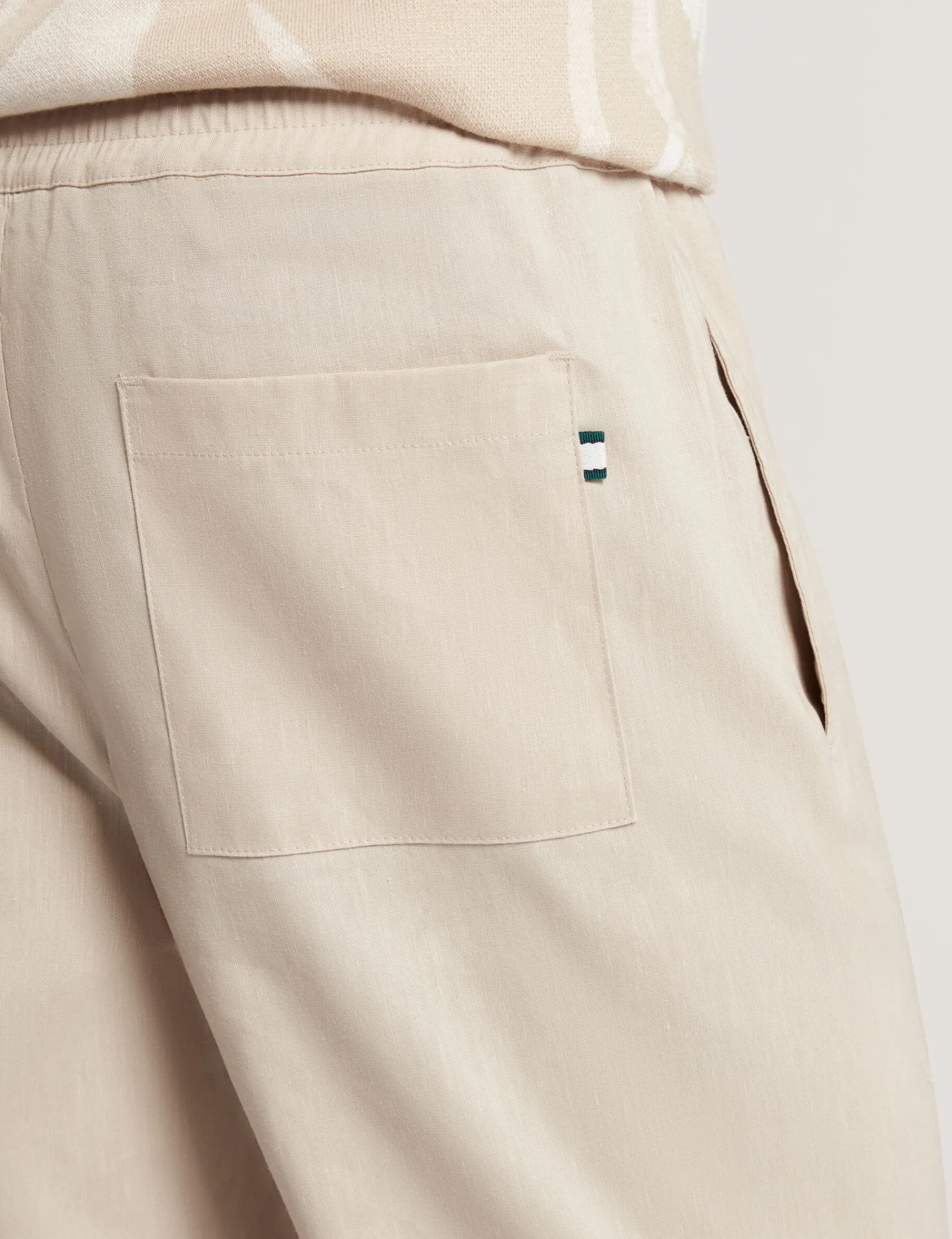 New Lobster Limited Breezy Blues Bearbeiten|Hosen & Chinos<Lässige Hose aus Leinenmischgewebe mit Gummizug