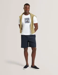 New Lobster Limited Breezy Blues Bearbeiten|Shorts<Lässige Shorts aus Leinenmischgewebe mit elastischem Bund