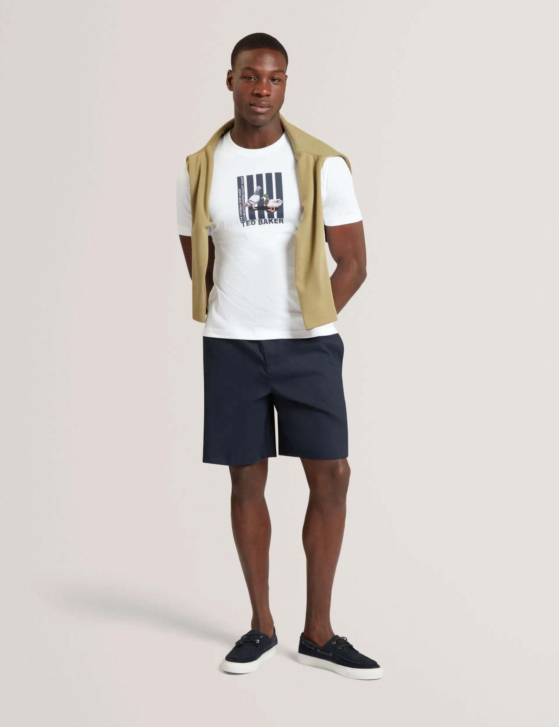 New Lobster Limited Breezy Blues Bearbeiten|Shorts<Lässige Shorts aus Leinenmischgewebe mit elastischem Bund