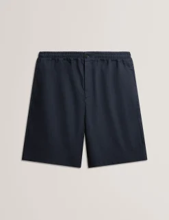 New Lobster Limited Breezy Blues Bearbeiten|Shorts<Lässige Shorts aus Leinenmischgewebe mit elastischem Bund