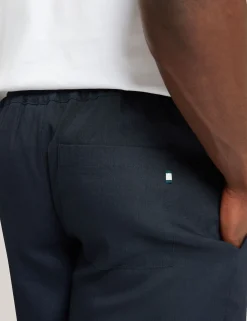 New Lobster Limited Breezy Blues Bearbeiten|Shorts<Lässige Shorts aus Leinenmischgewebe mit elastischem Bund