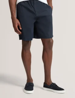 New Lobster Limited Breezy Blues Bearbeiten|Shorts<Lässige Shorts aus Leinenmischgewebe mit elastischem Bund