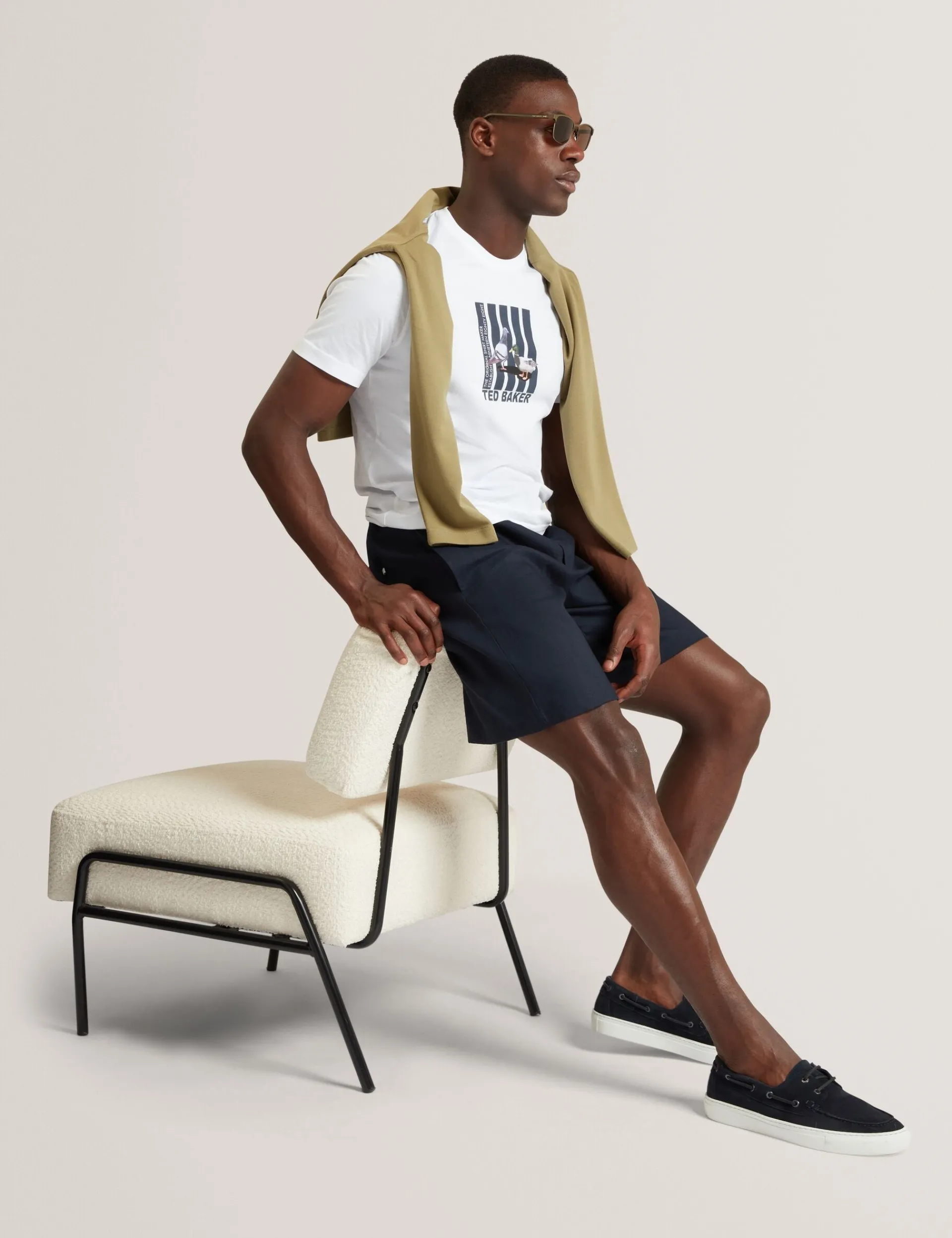 New Lobster Limited Breezy Blues Bearbeiten|Shorts<Lässige Shorts aus Leinenmischgewebe mit elastischem Bund