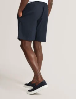 New Lobster Limited Breezy Blues Bearbeiten|Shorts<Lässige Shorts aus Leinenmischgewebe mit elastischem Bund