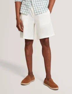 New Lobster Limited Breezy Blues Bearbeiten|Shorts<Lässige Shorts aus Leinenmischgewebe mit elastischem Bund